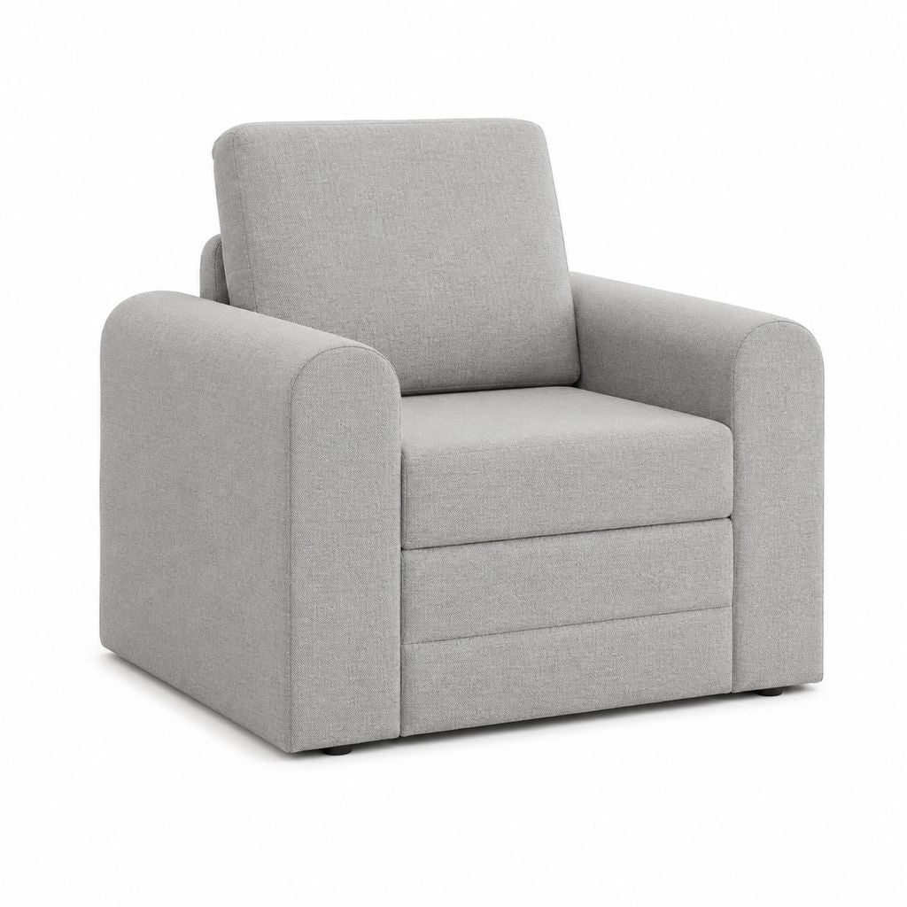 Sessel Grau mit Polyesterbezug und Schaumstoffpolsterung 100 x 90 x 90 cm